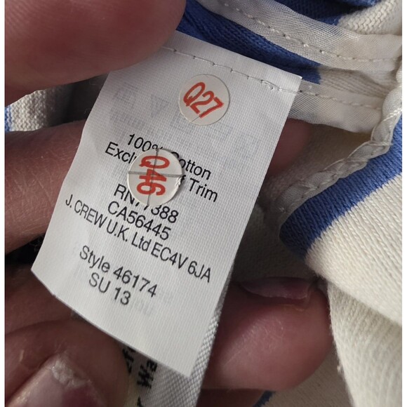 NWT J. Crew Striped Strapless Dress Size 8 Blue White Summer Classic Na… - Picture 5 of 10